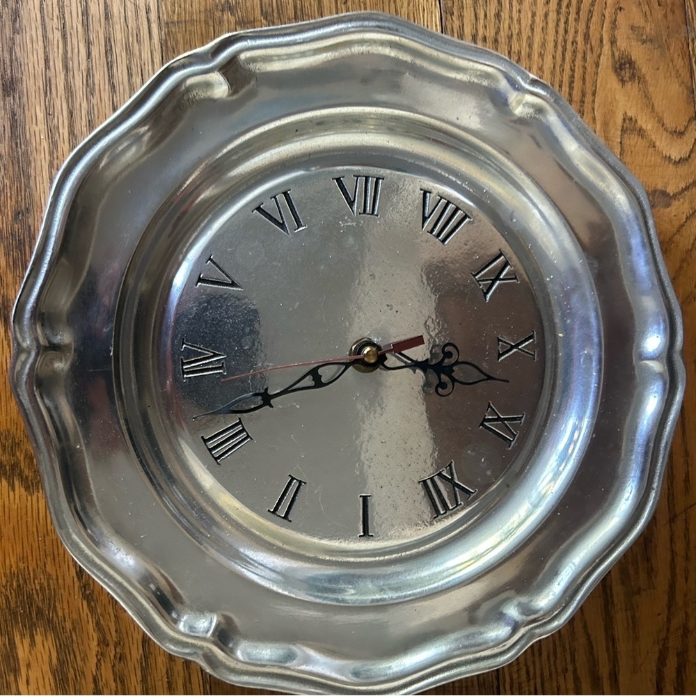 Silver Plate Clock